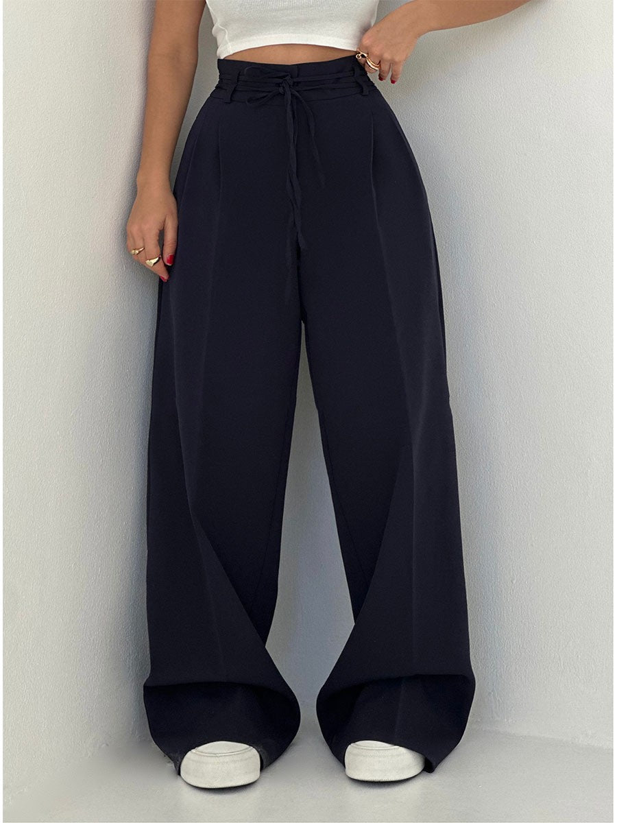 Stoffhose Damen I hochtailliert mit breitem Bein