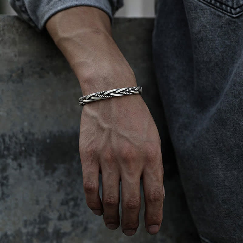 Kupferarmband für Damen und Herren im geflochtenen Design