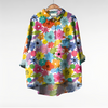 Bluse Damen Elegant Blumenmuster Freizeit & Business