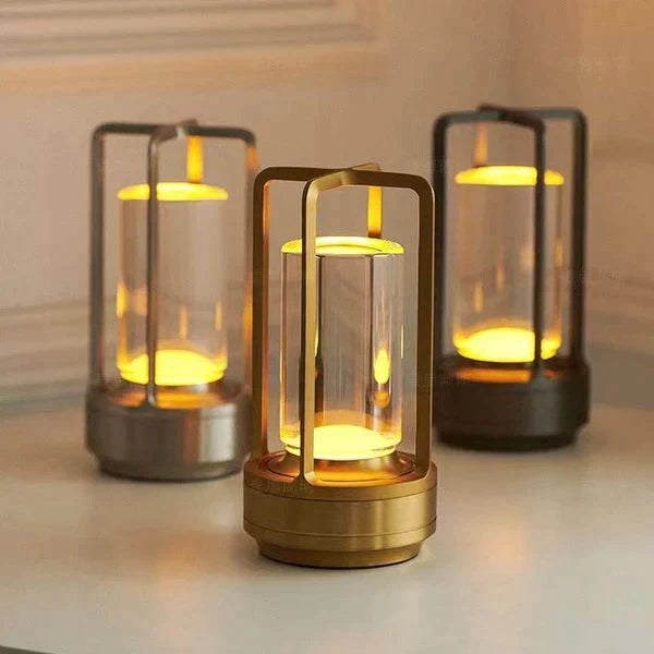 Tischlampe Kristall Modern Deko Wohnzimmer USB Ladefunktion