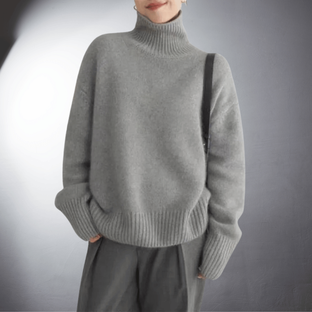 Damen Pullover mit Stehkragen