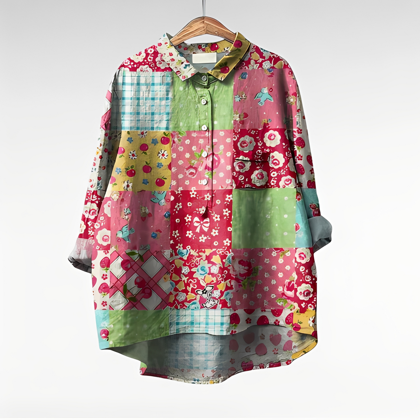 Bluse Damen Elegant Blumenmuster Freizeit & Business