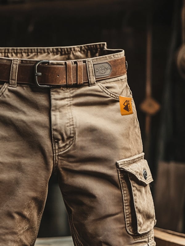 Cargoshorts Herren Relaxed Fit Freizeit Vintage