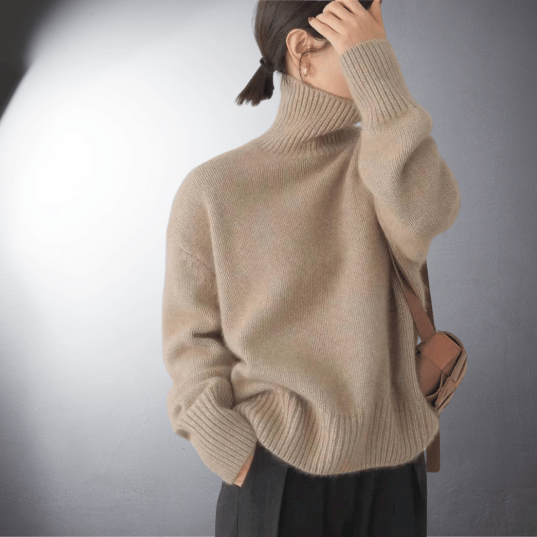 Damen Pullover mit Stehkragen