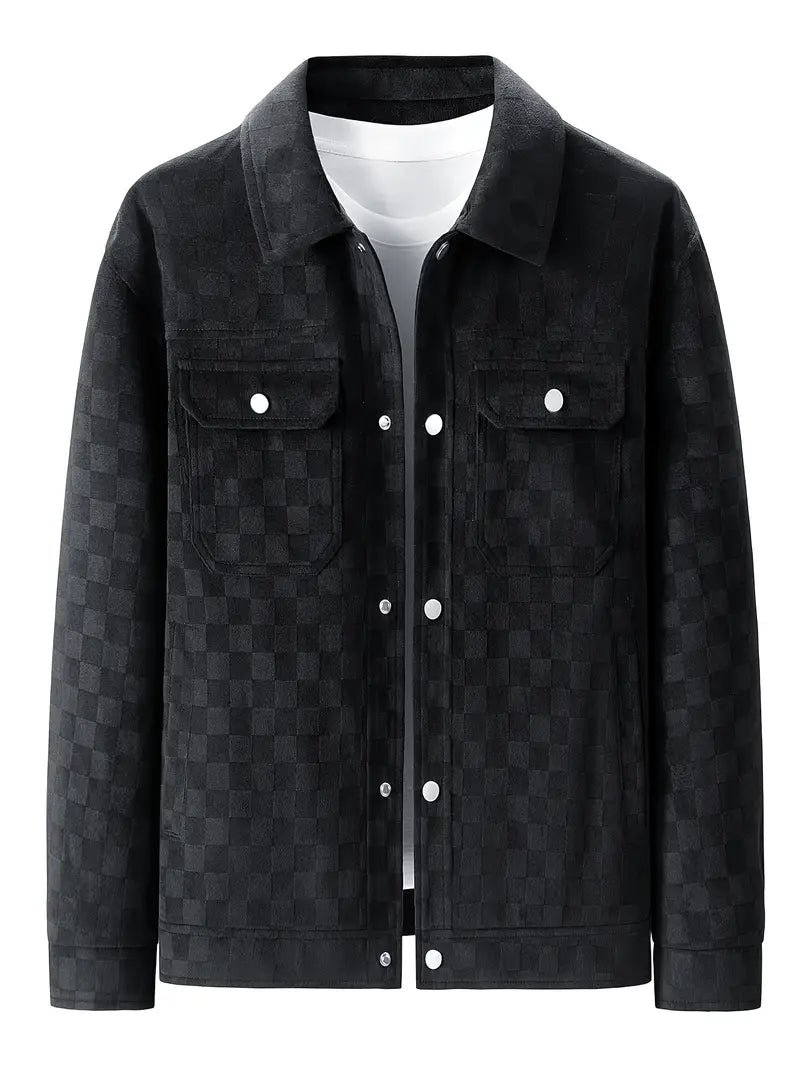 Mavrick Karierte Wildlederjacke