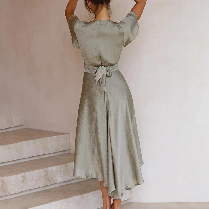 Sommerkleid Damen Fließend Vintage Regular Fit Freizeit