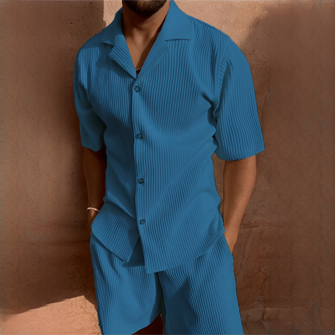 Zweiteiler Herren Relaxed Fit Sommer Casual