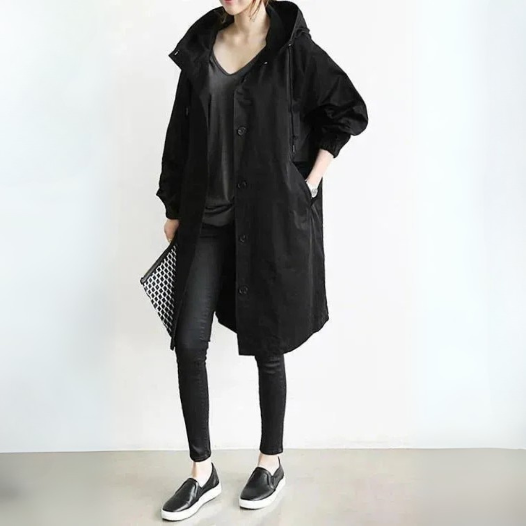 Trenchcoat Damen Locker Elegant Übergangszeit