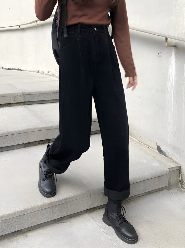 Cordhose Damen Relaxed Fit Freizeit & Übergangszeit