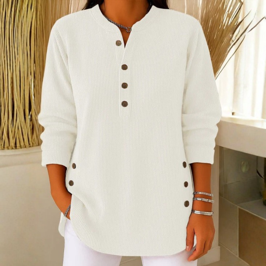 Strick-Sweatshirt Damen Langarm Casual Regular Fit