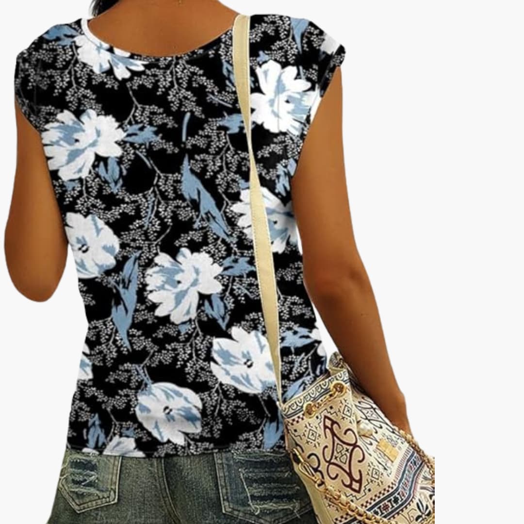 Damen V-Ausschnitt Shirt mit Kurzärmeln für den Sommer