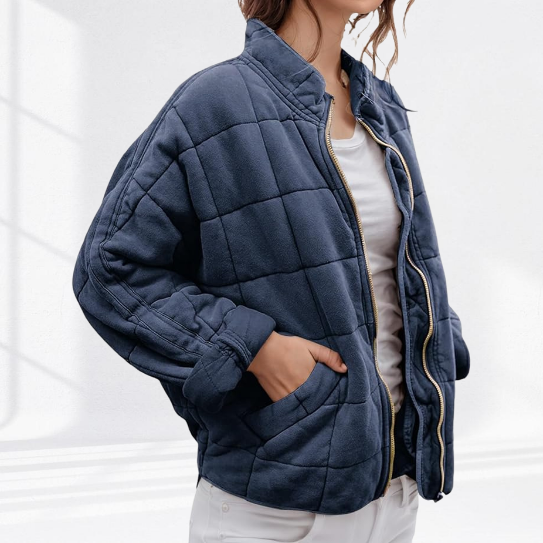 Jackett Damen Gesteppt Regular Fit Freizeit