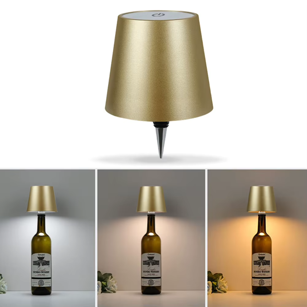 Kabellampe Deko Minimalistisch Flaschenaufsteller Akku LED