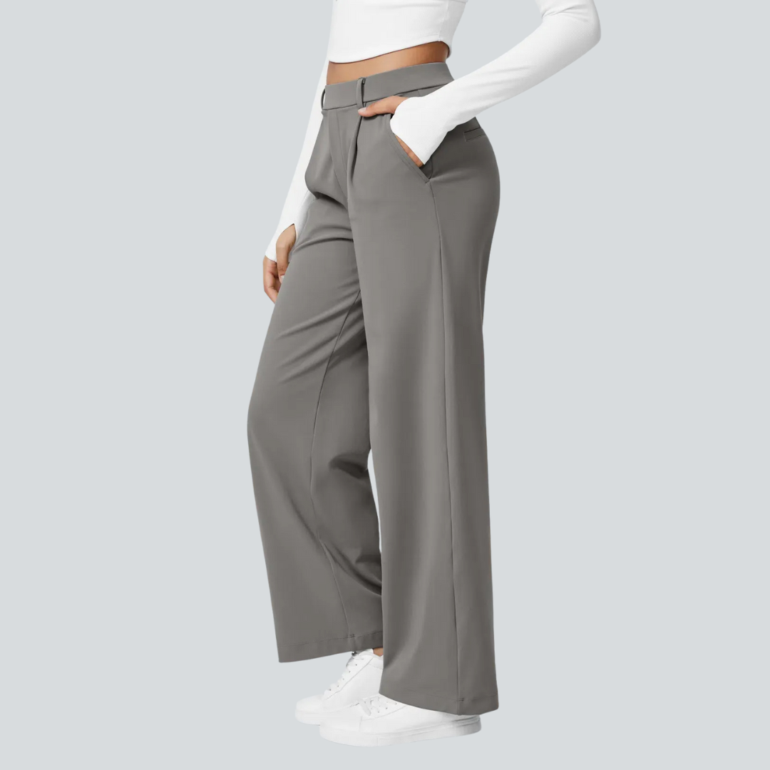 Hose Damen Fließend Hohe Taille Freizeit & Elegant
