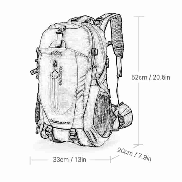 Wanderrucksack Herren 40L Leicht Freizeit Komfortabel