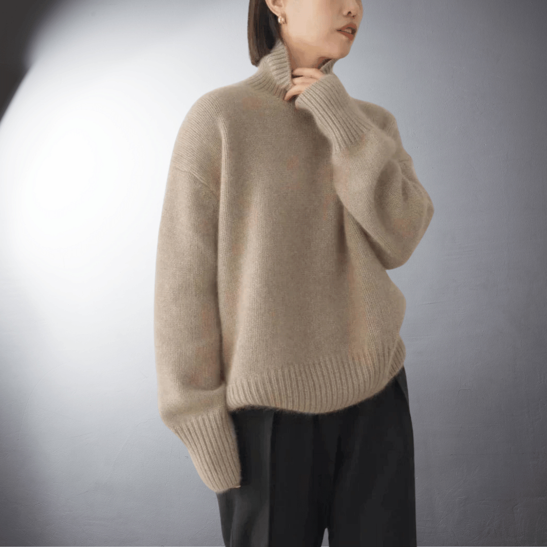 Damen Pullover mit Stehkragen