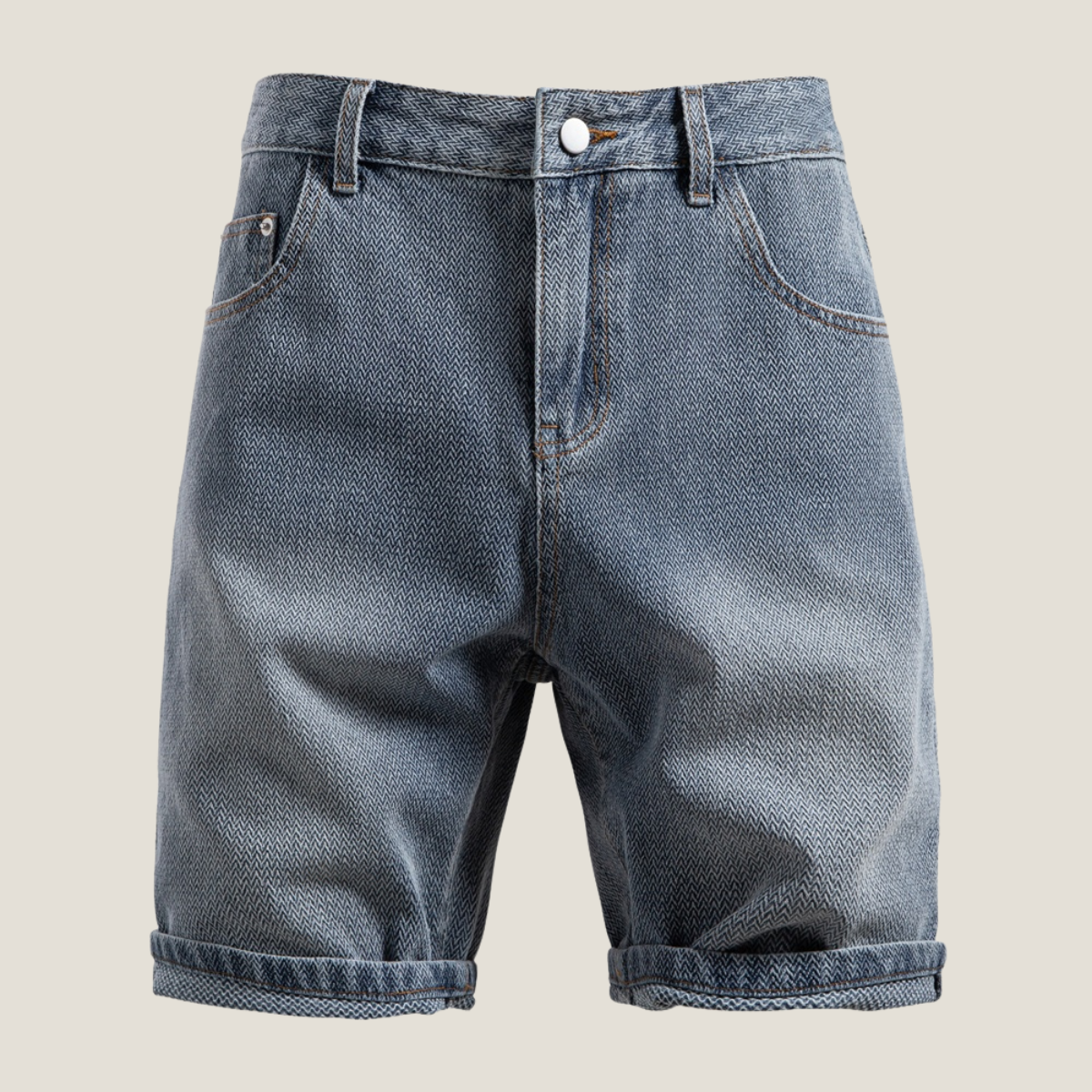 Jeansshorts Herren Relaxed Fit Freizeit Sommer