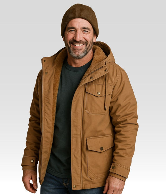 Reto Fleece Jacke Braun