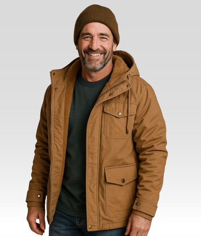 Reto Fleece Jacke Braun