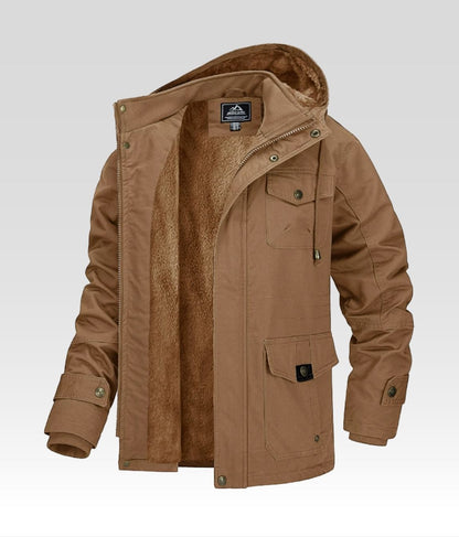 Reto Fleece Jacke Braun