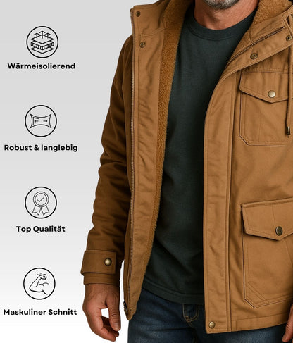 Reto Fleece Jacke Braun