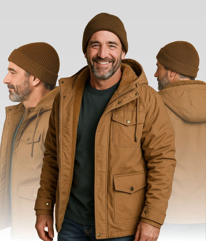 Reto Fleece Jacke Braun