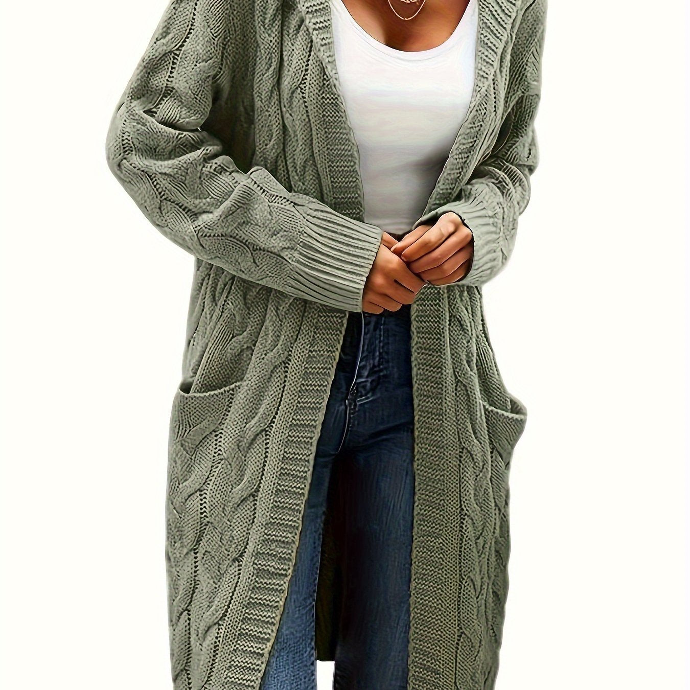 Damen Kapuzencardigan mit Taschen