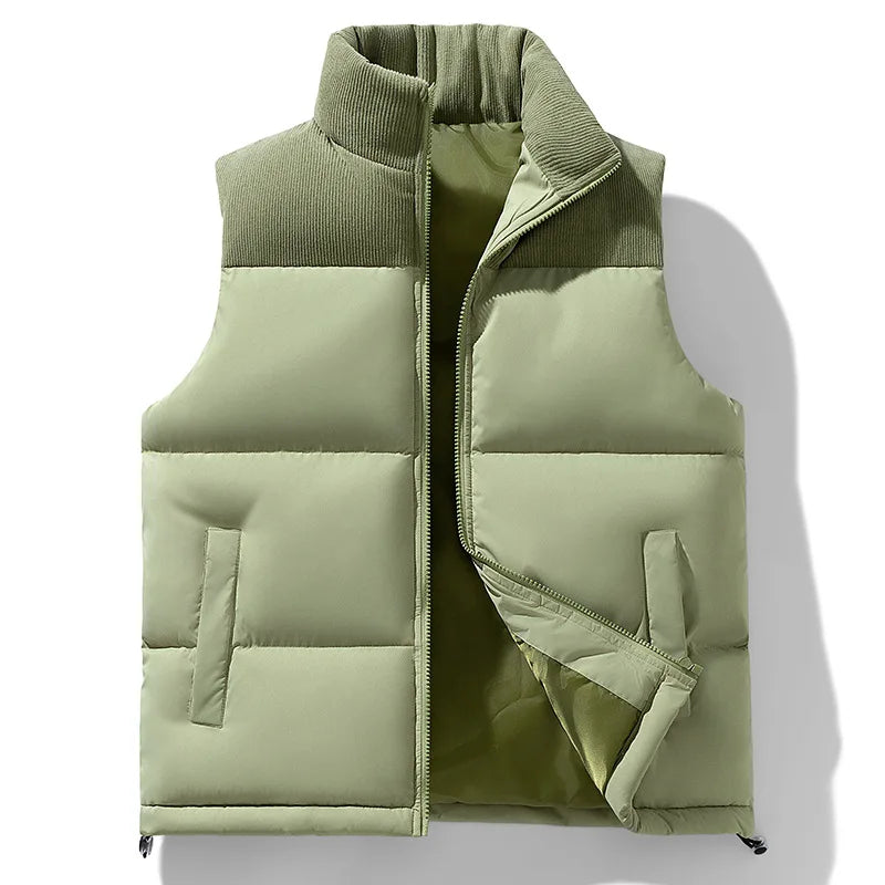 Steppweste Herren Regular Fit Freizeit Minimalistisch