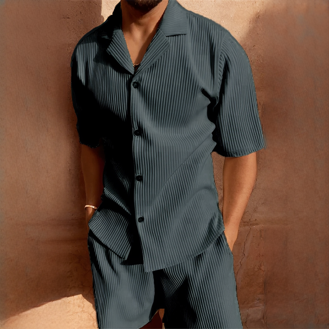 Zweiteiler Herren Relaxed Fit Sommer Casual
