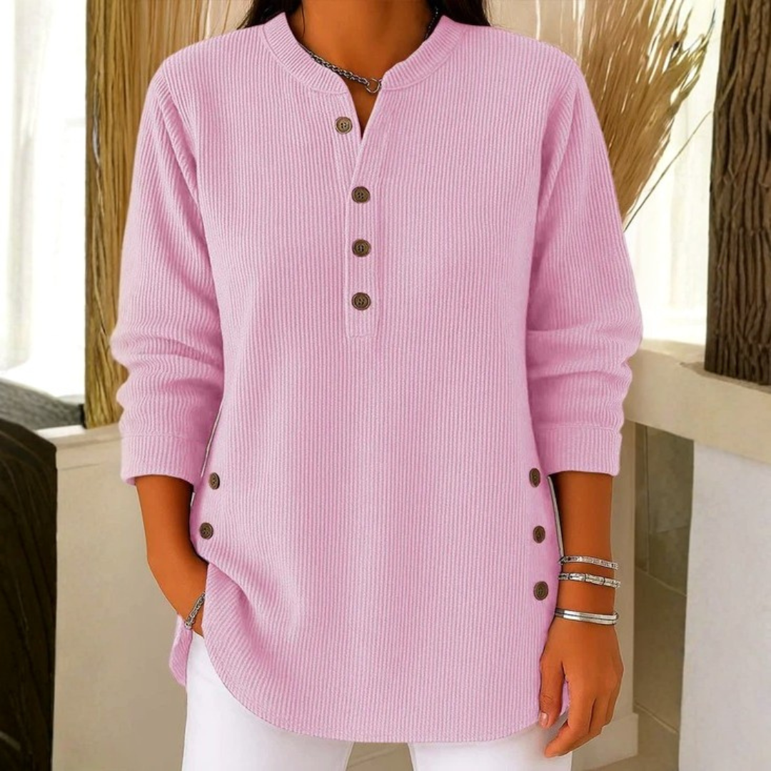 Strick-Sweatshirt Damen Langarm Casual Regular Fit