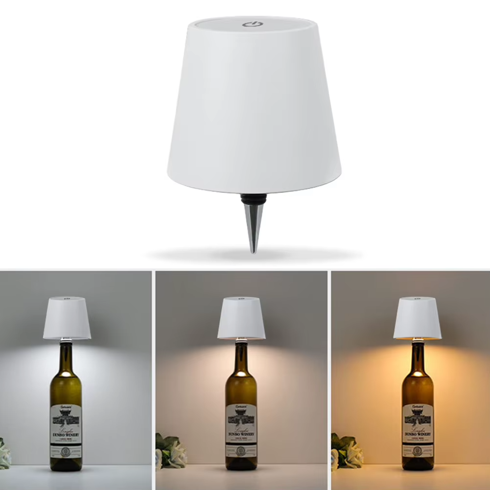 Kabellampe Deko Minimalistisch Flaschenaufsteller Akku LED