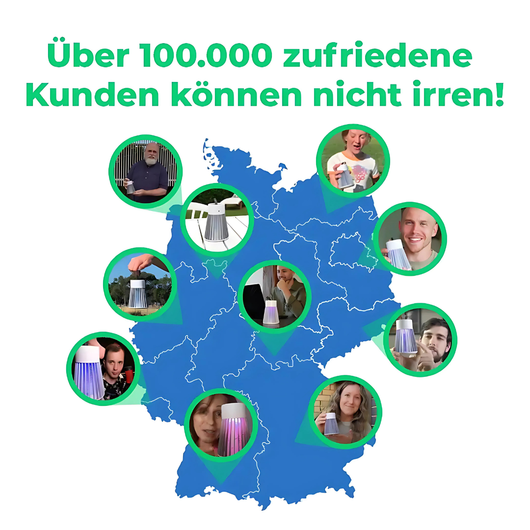 Mückenfalle Elektrisch UV Innen & Außen Tragbar Wiederaufladbar