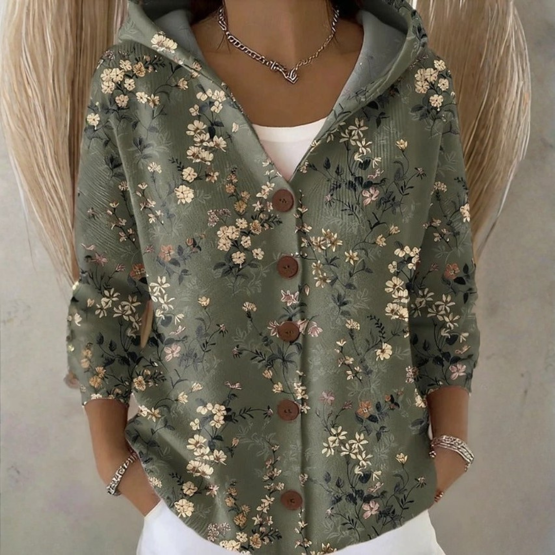 Damen Kapuzenjacke mit mehrfarbigem Design