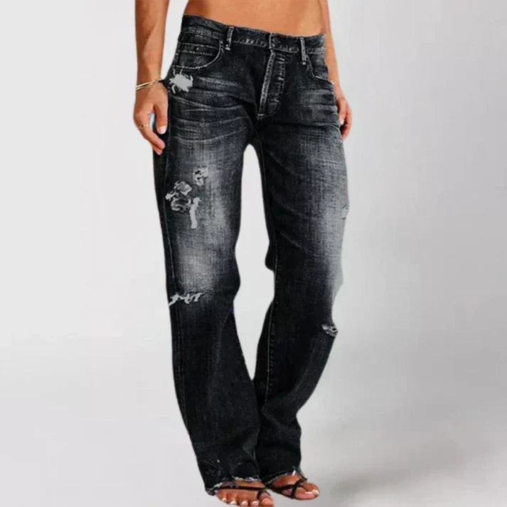 Jeans Damen Relaxed Fit Freizeit niedrige Taille