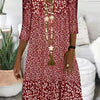 Kleid Damen Lässig Langarm Casual Regular Fit