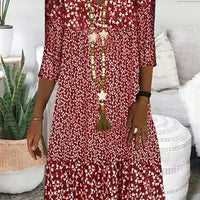 Kleid Damen Lässig Langarm Casual Regular Fit