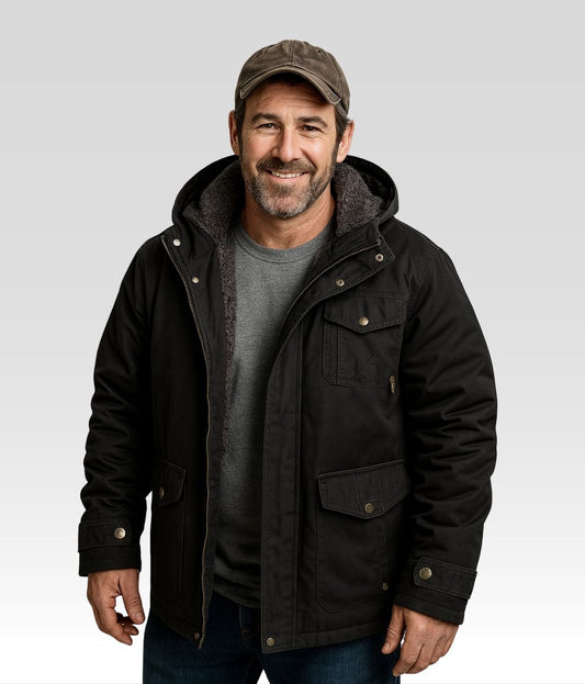 Reto Fleece Jacke Schwarz