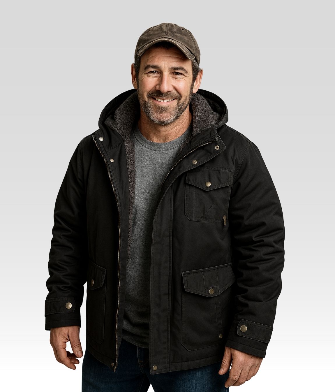 Reto Fleece Jacke Schwarz