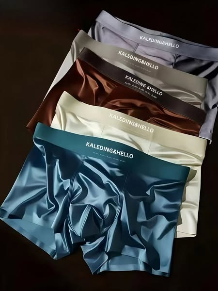 Seidenunterwäsche Herren – Weiches 3er Set aus Ice-Seide | Seiden Boxershorts & Unterwäsche Set Herren
