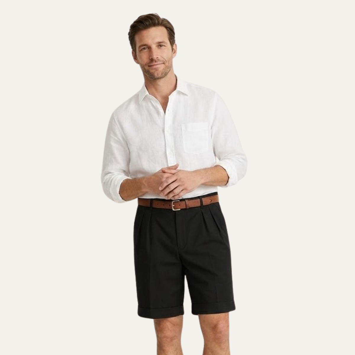 Chino Shorts Herren Gerade Freizeit Frühling & Sommer