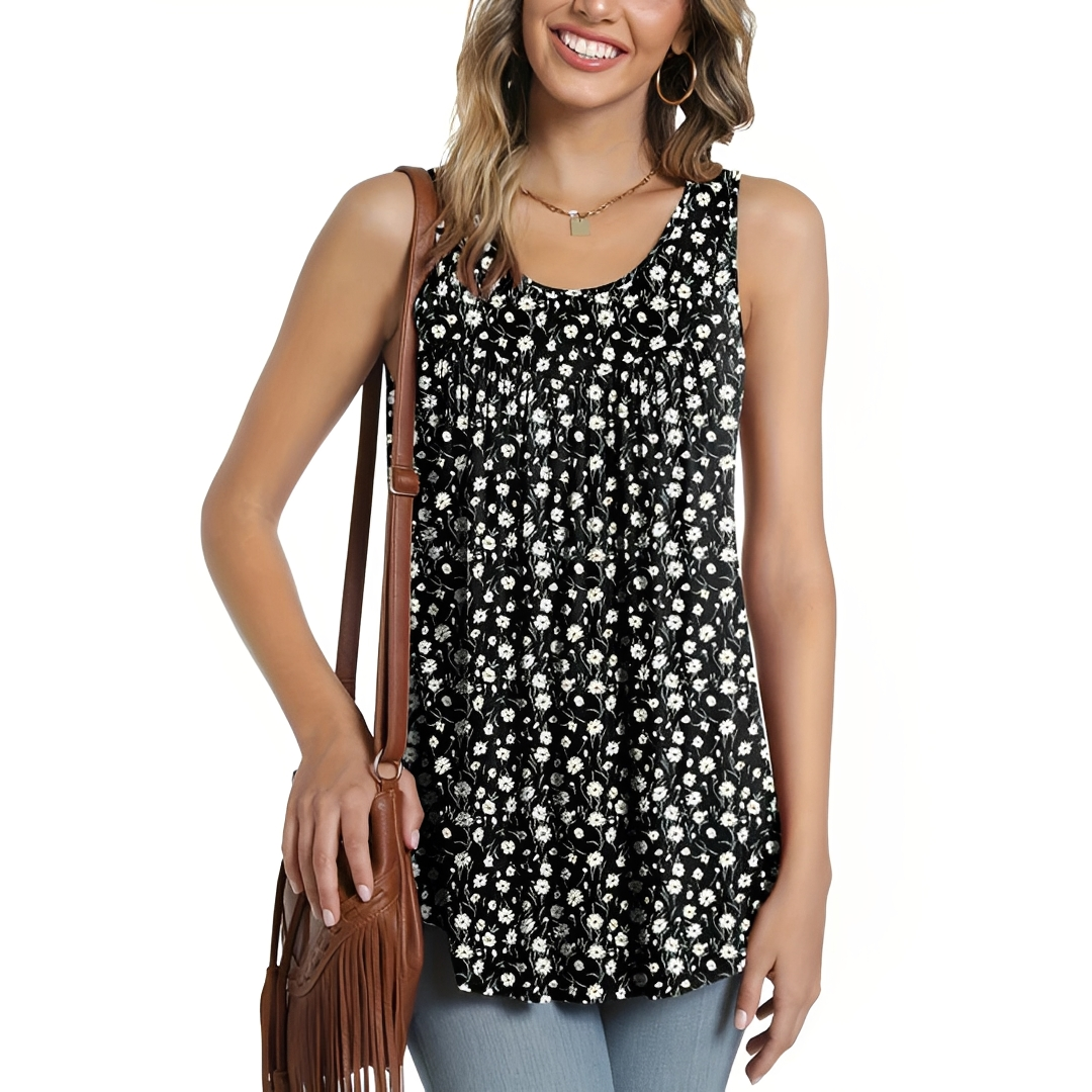 Bluse Damen Leicht Sommer Casual mit Blumenmuster
