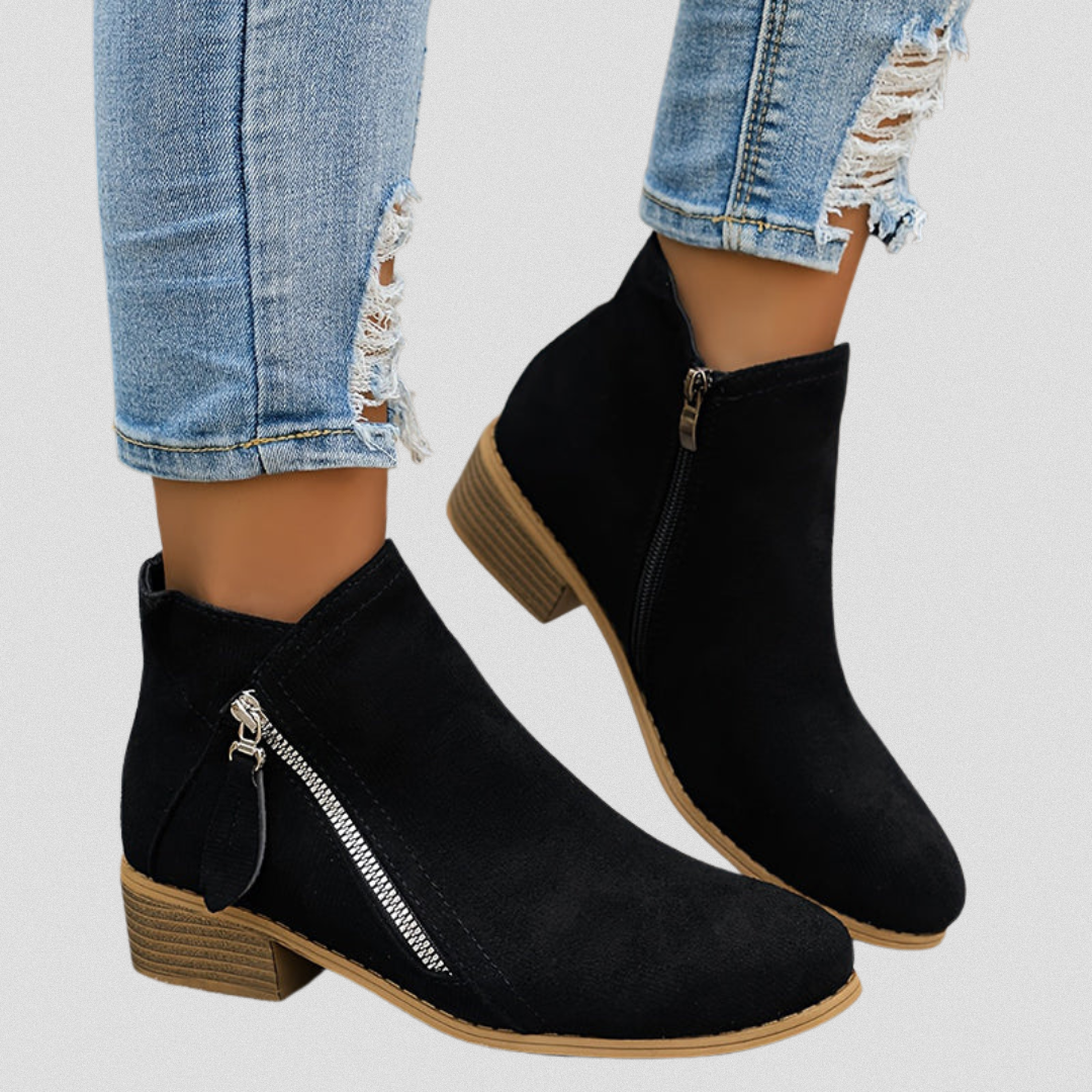 Ankle Boots Damen Bequem Alltag Niedriger Absatz