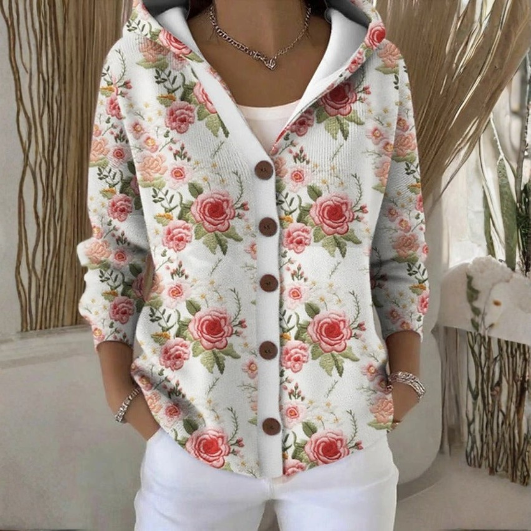 Damen Kapuzenjacke mit mehrfarbigem Design