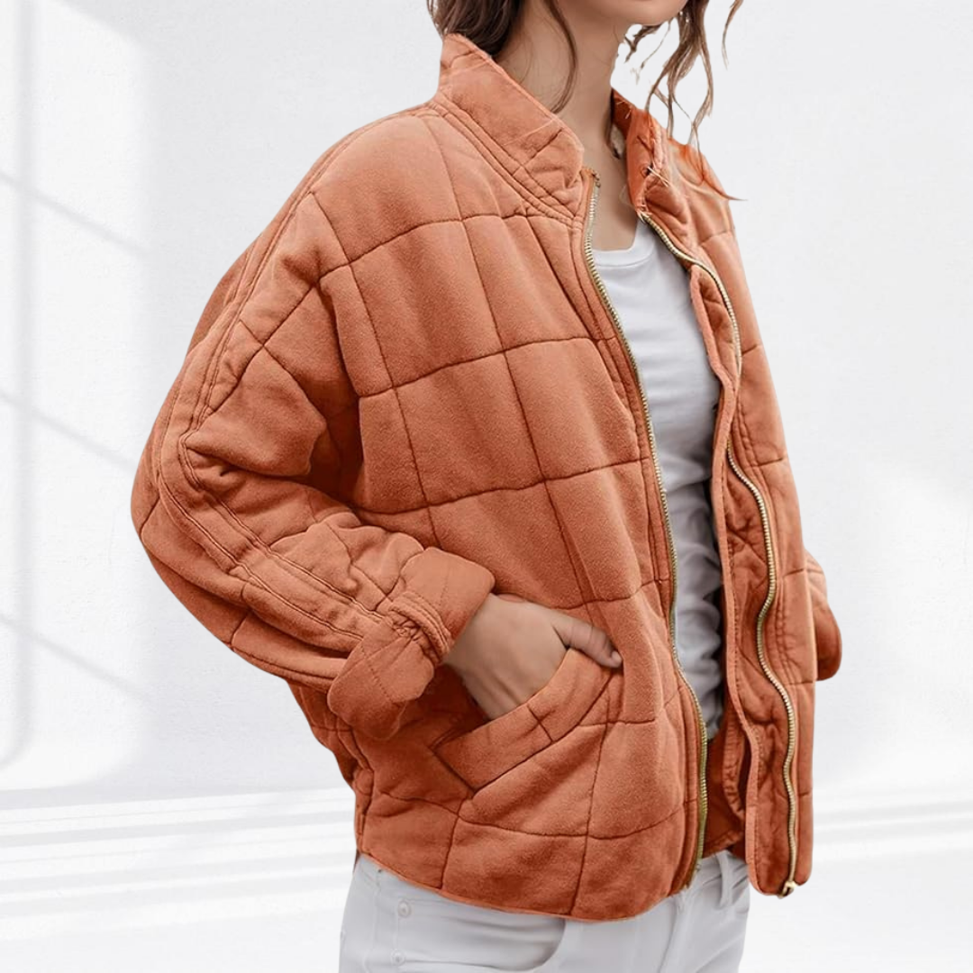 Jackett Damen Gesteppt Regular Fit Freizeit
