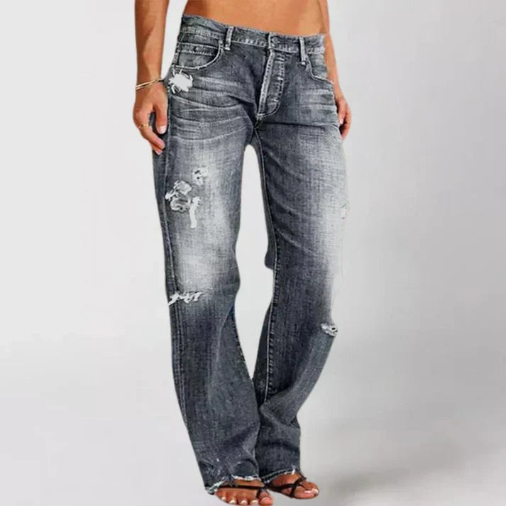 Jeans Damen Relaxed Fit Freizeit niedrige Taille