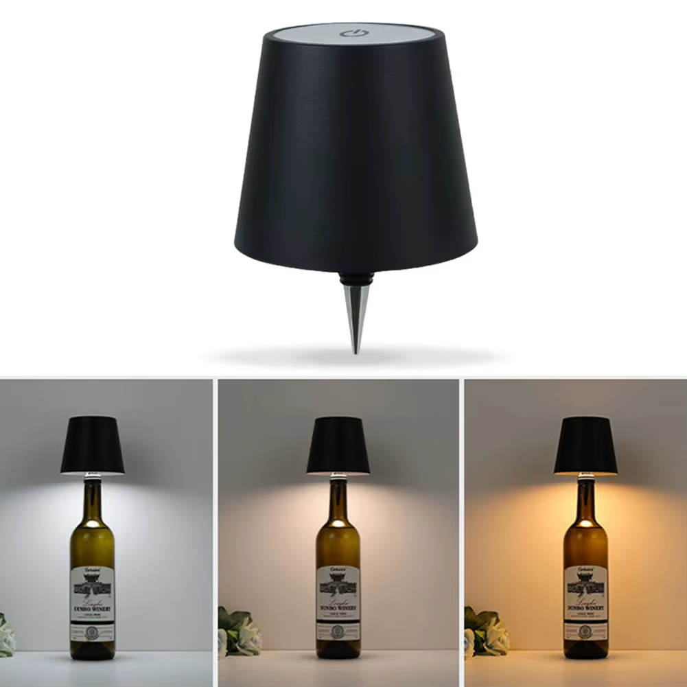 Kabellampe Deko Minimalistisch Flaschenaufsteller Akku LED