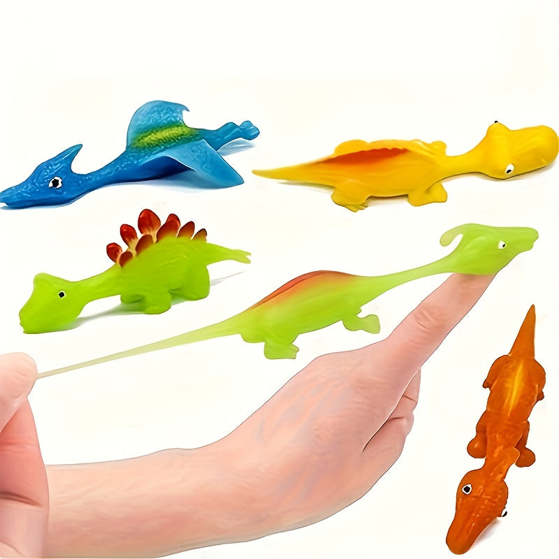 Dinosaurier Finger Katapult Fidget Spielzeug - Flying Sticky Dino für Kinder Party Geschenke