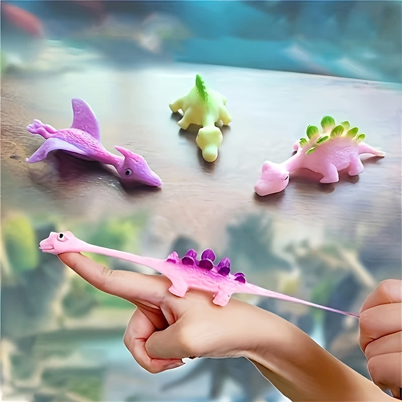 Dinosaurier Finger Katapult Fidget Spielzeug - Flying Sticky Dino für Kinder Party Geschenke