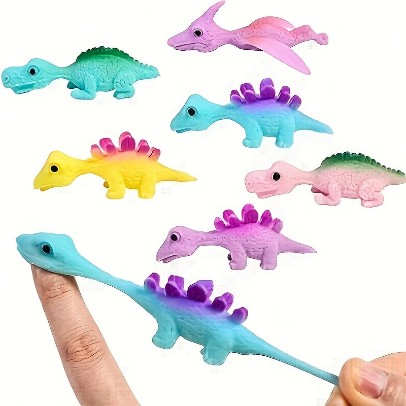 Dinosaurier Finger Katapult Fidget Spielzeug - Flying Sticky Dino für Kinder Party Geschenke