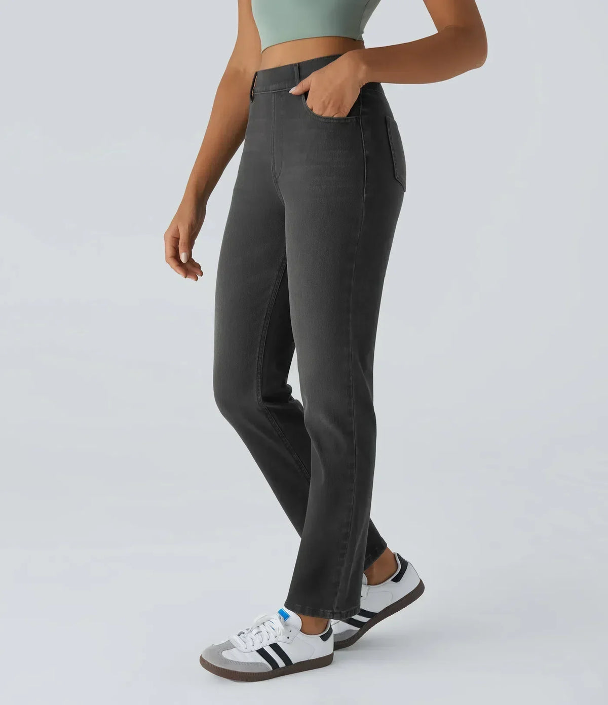 Hose Damen Hochtailliert Bequem Freizeit & Alltag
